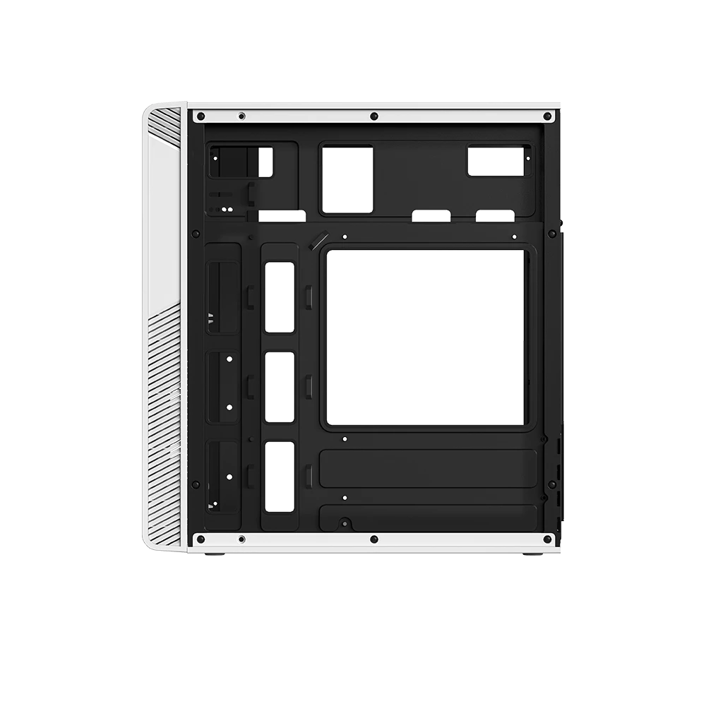 Gabinete Mini Torre | Performance II GI215 | Max MB M-ATX Fuente ATX 500 W | 2x USB 2.0 | Full Metálico + Frente Solido | Blanco