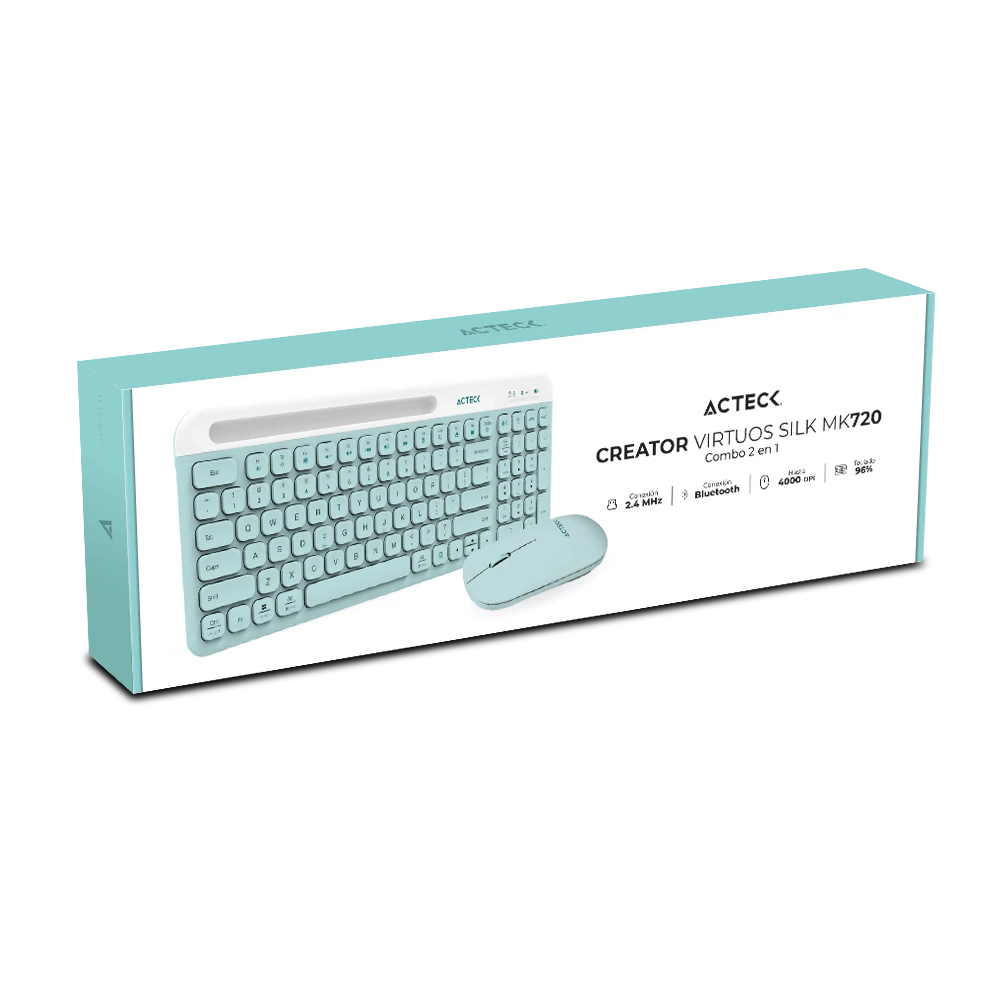 Combo Teclado y Mouse | Creator Virtuos Silk MK720 | Tiffany