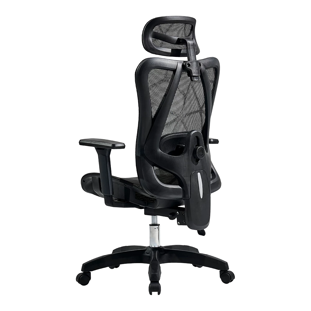 Silla de Oficina Ergonómica | Floe Plus EC727 | Malla + PP + Nylon | Pistón Clase 3 + Soporta hasta 120 Kg + Mecanismo Mecánico + 135° | Reposabrazos 3D | Elite | Negro