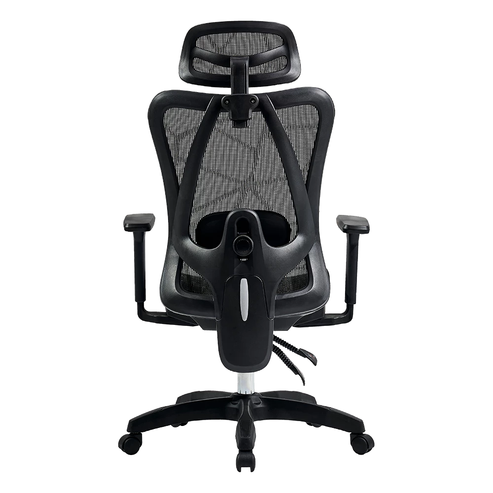 Silla de Oficina Ergonómica | Floe Plus EC727 | Malla + PP + Nylon | Pistón Clase 3 + Soporta hasta 120 Kg + Mecanismo Mecánico + 135° | Reposabrazos 3D | Elite | Negro