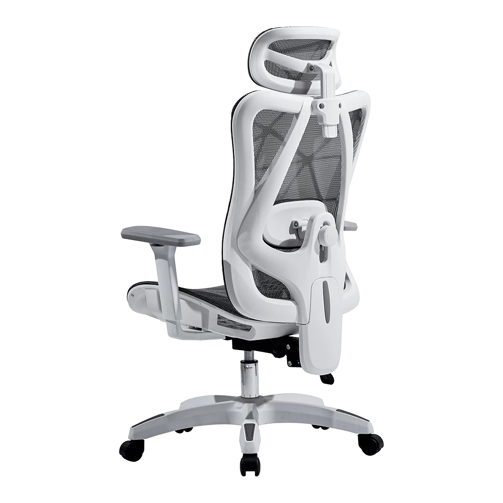 Silla de Oficina Ergonómica | Floe Plus EC727 | Malla + PP + Nylon | Pistón Clase 3 + Soporta hasta 120 Kg + Mecanismo Mecánico + 135° | Reposabrazos 3D | Elite | Blanco