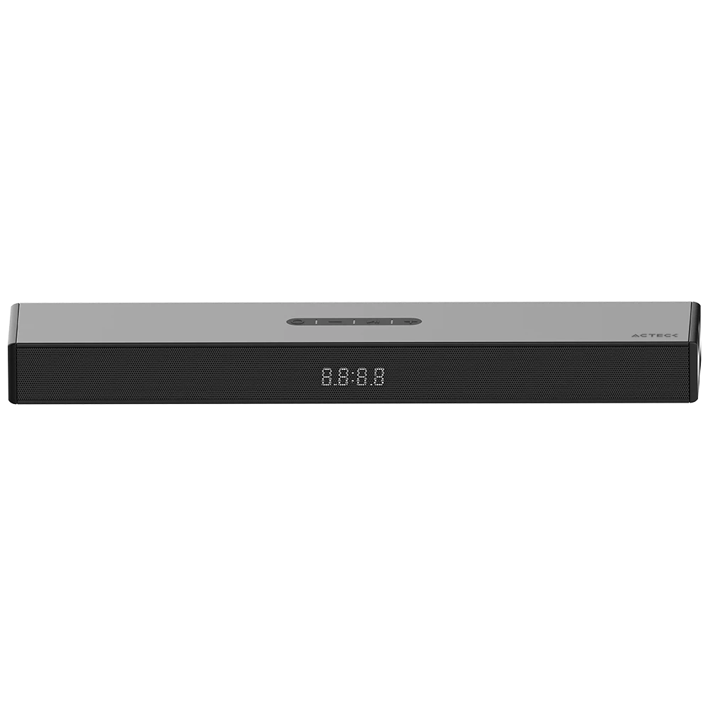 Barra de Sonido Thin BS600 | Bluetooth 5.3 + 3.5 mm + USB + HDMI + Óptica | Subwoofer Alámbrico | Sonido Estéreo + 2.1 | 60 W | Control Remoto | Advanced | Negro