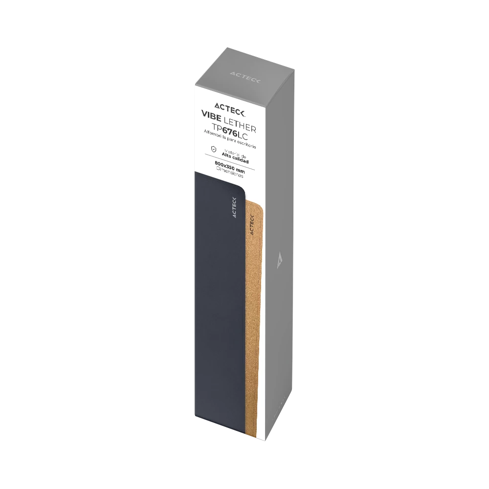 Alfombrilla para Escritorio Cuero Sintético | Vibe Leather TP676LC |  | Carbón + Corcho