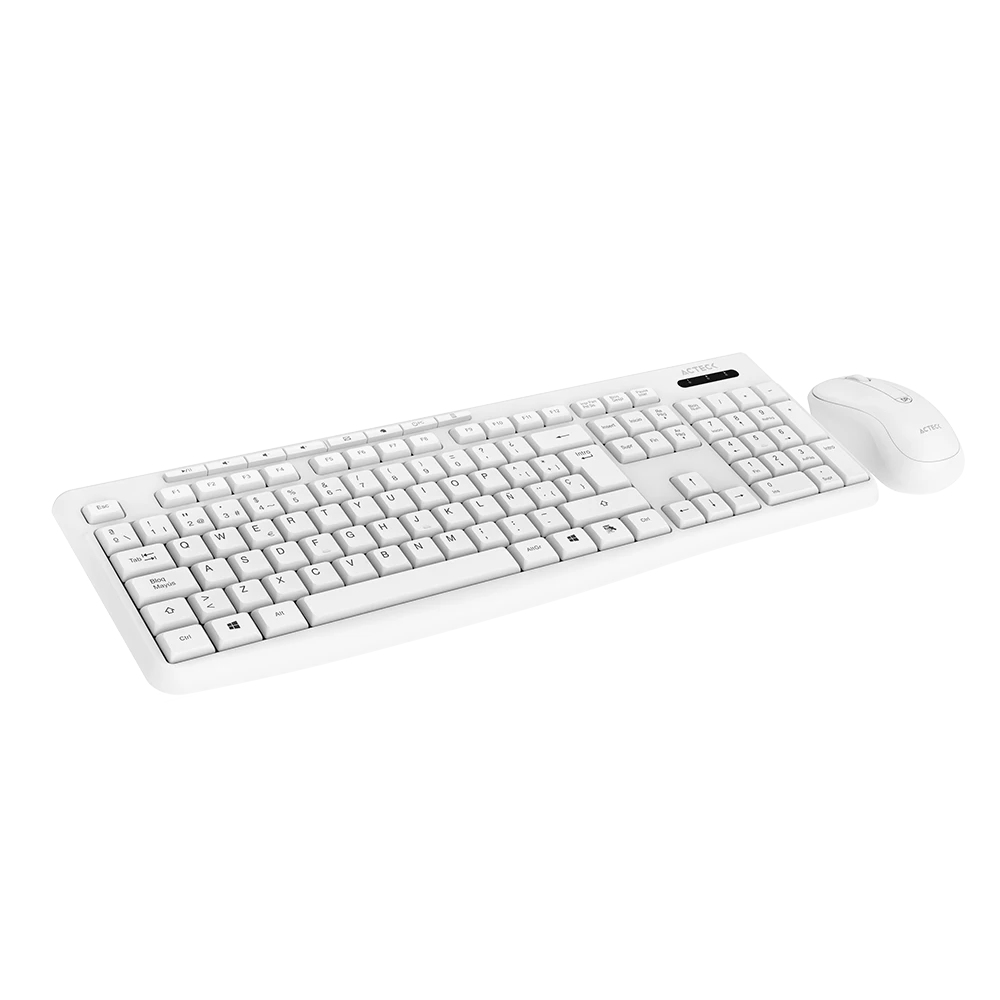 Combo 2 en 1 Inalámbrico Creator Prime MK225 | Teclado Clásico Multimedia + Mouse Ergonómico | 2.4  MHz | 1600 DPI | Teclado 100% + Teclas de membrana | 1xBat AAA + 1xBat AA Incluidas | Advanced | Negro