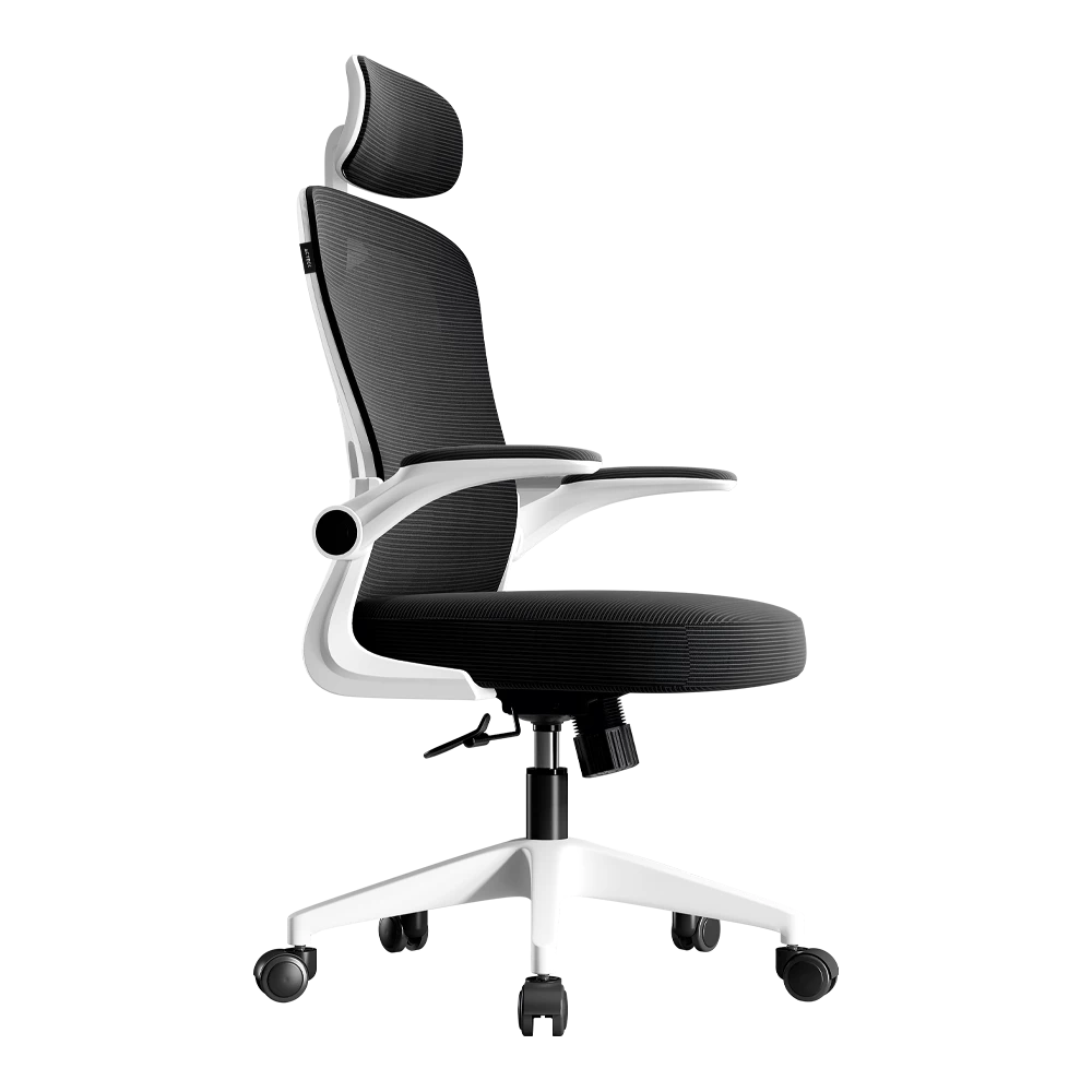 Silla | Flux Base EC343HR | Marco Blanco- Malla Negra