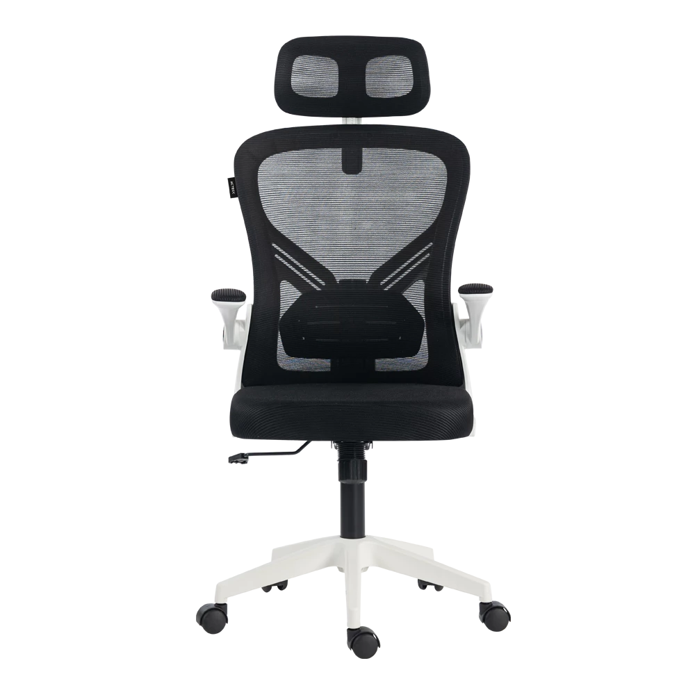 Silla | Flux Base EC343HR | Marco Blanco- Malla Negra