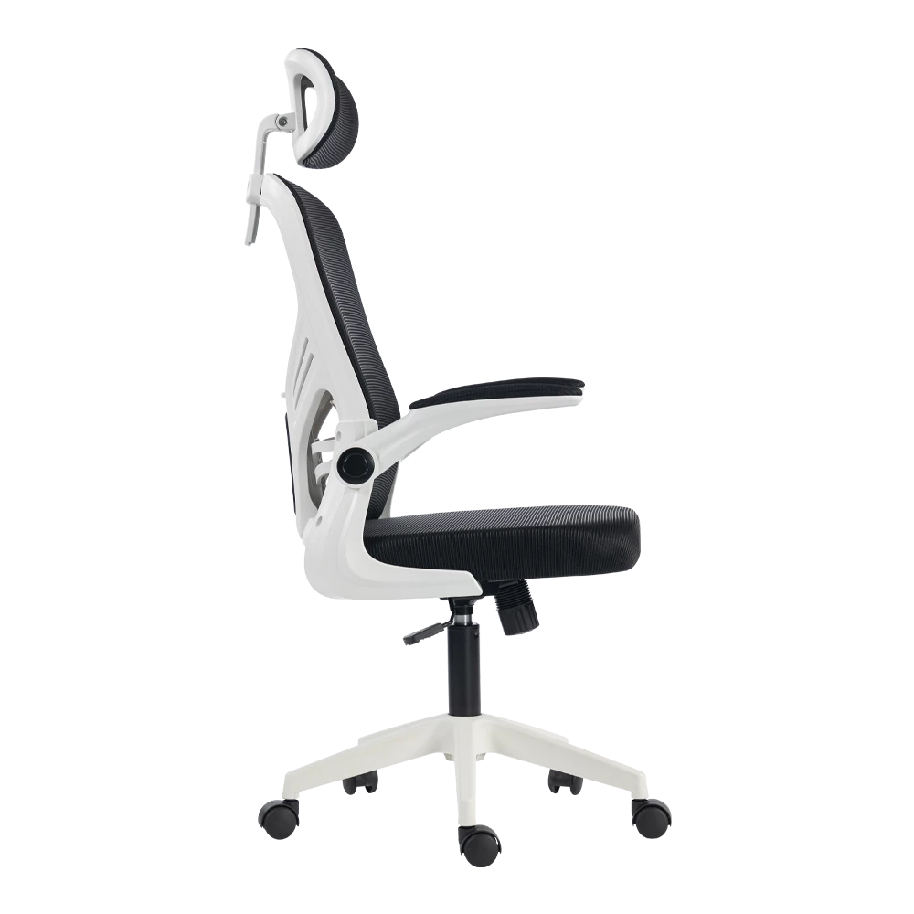 Silla | Flux Base EC343HR | Marco Blanco- Malla Negra