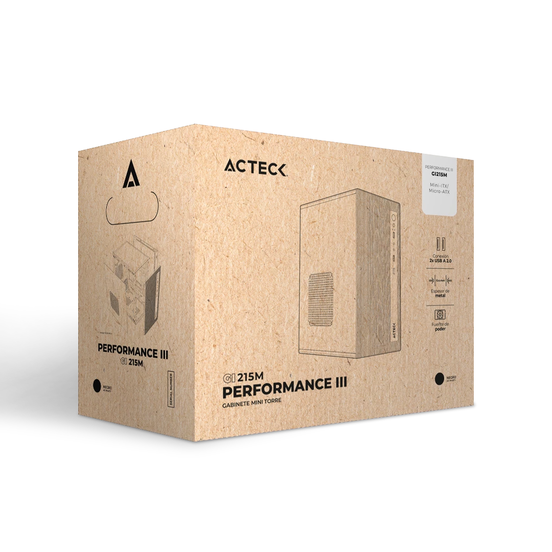 Gabinete Mini Torre | Performance Mini III GI215M | Negro