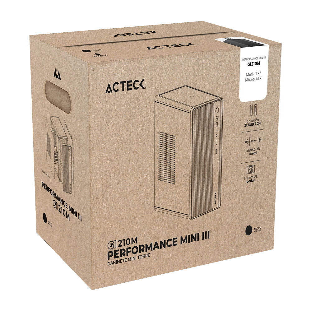 Gabinete Mini Torre | Performance Mini III GI210M | Negro