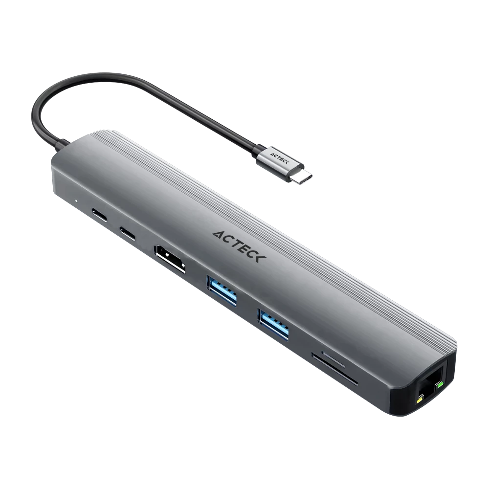 Hub USB-C 8 en 1 | Gatex Dock HD785 | Advanced Series Titanio