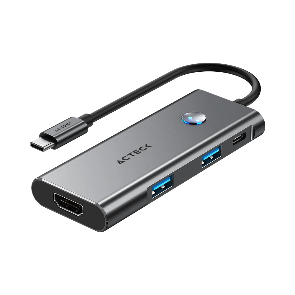 Hub OTS USB-C 7 en 1 | Gatex Dock HD775 | Advanced Series Titanio