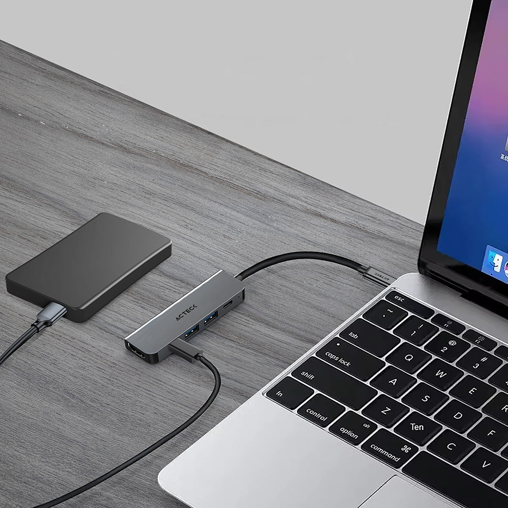 Hub USB-C 5 en 1 | Gatex Dock HD545 | Advanced Series Titanio