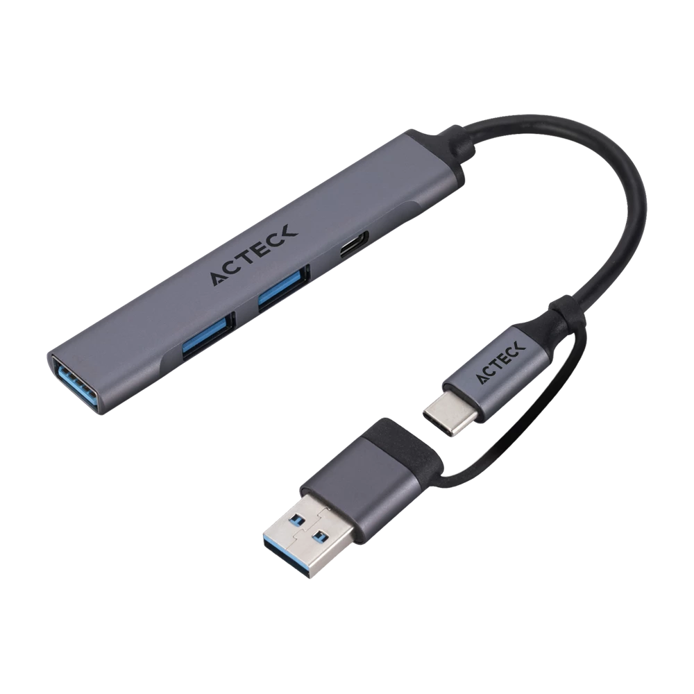 Hub USB-C/A 4 en 2 | Gatex Port HD510 | Essential Series Titanio