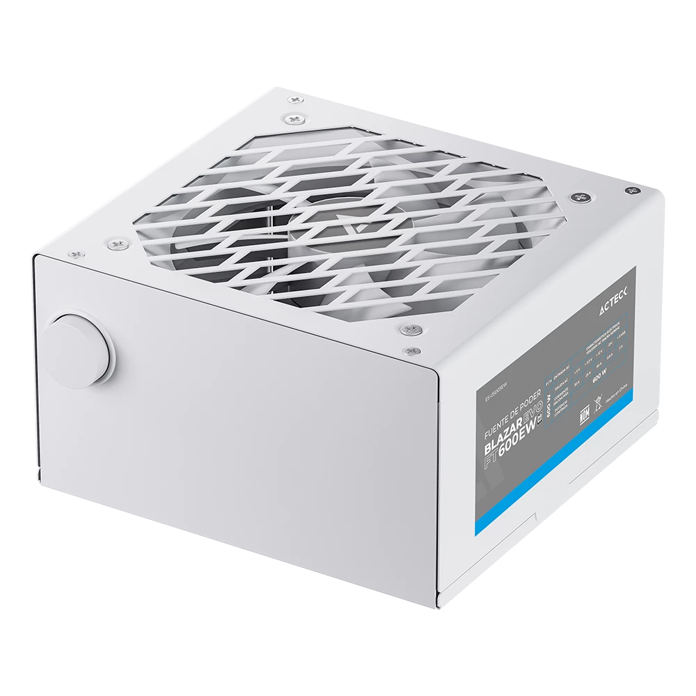 Fuente de Poder | Blazar Evo FT600EW ATX 600W | 1xATX 20+4 + 1xATX12V 4+4 + 2xSATA + 2xMolex + 1xPCIe 6+2 | Blanco