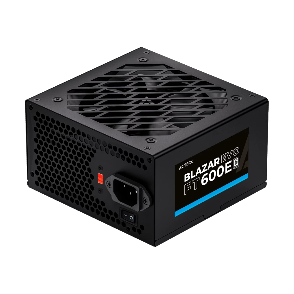 Fuente de Poder | Blazar Evo FT600E | ATX 600W | 1xATX 20+4 + 1xATX12V 4+4 + 2xSATA + 2xMolex + 1xPCIe 6+2 | Negro