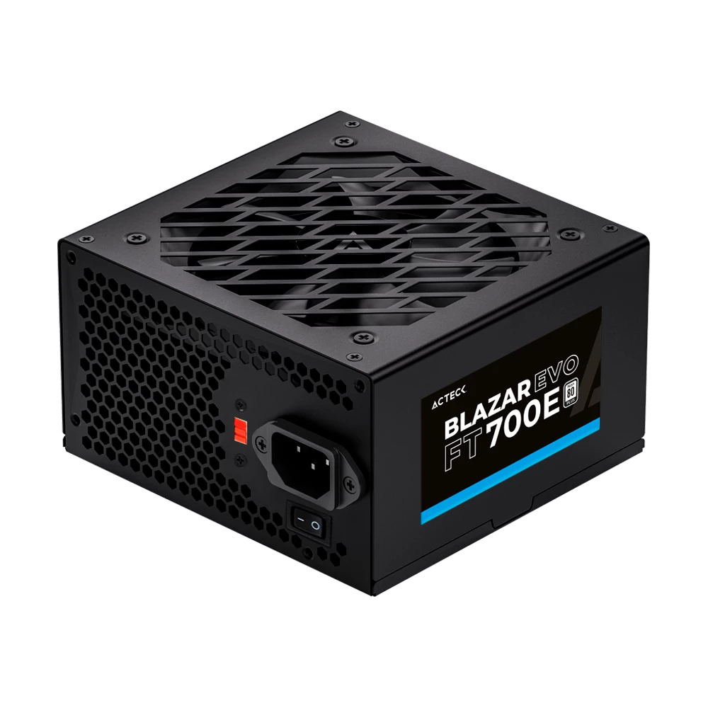 Fuente de Poder | Blazar Evo FT700E ATX 700W | 1xATX 20+4 + 1xATX12V + 4xSATA + 2xMolex + 2xPCIe 6+2 | Negro