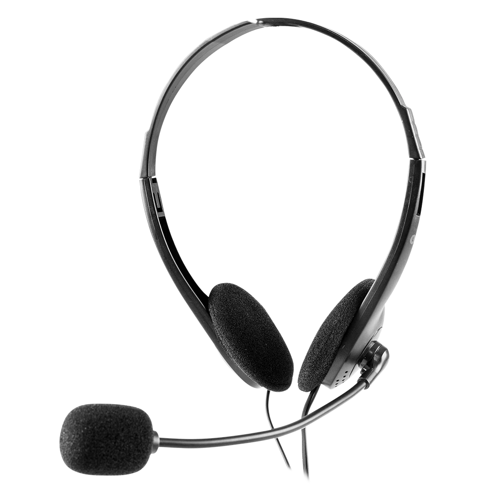Audífonos para Computo | Discover HJ210  | On Ear Mic Flexible + Bocinas de 40mm + 3.5mm de 1.8m + Filtro Anti-Pop  | Essential Series Negro